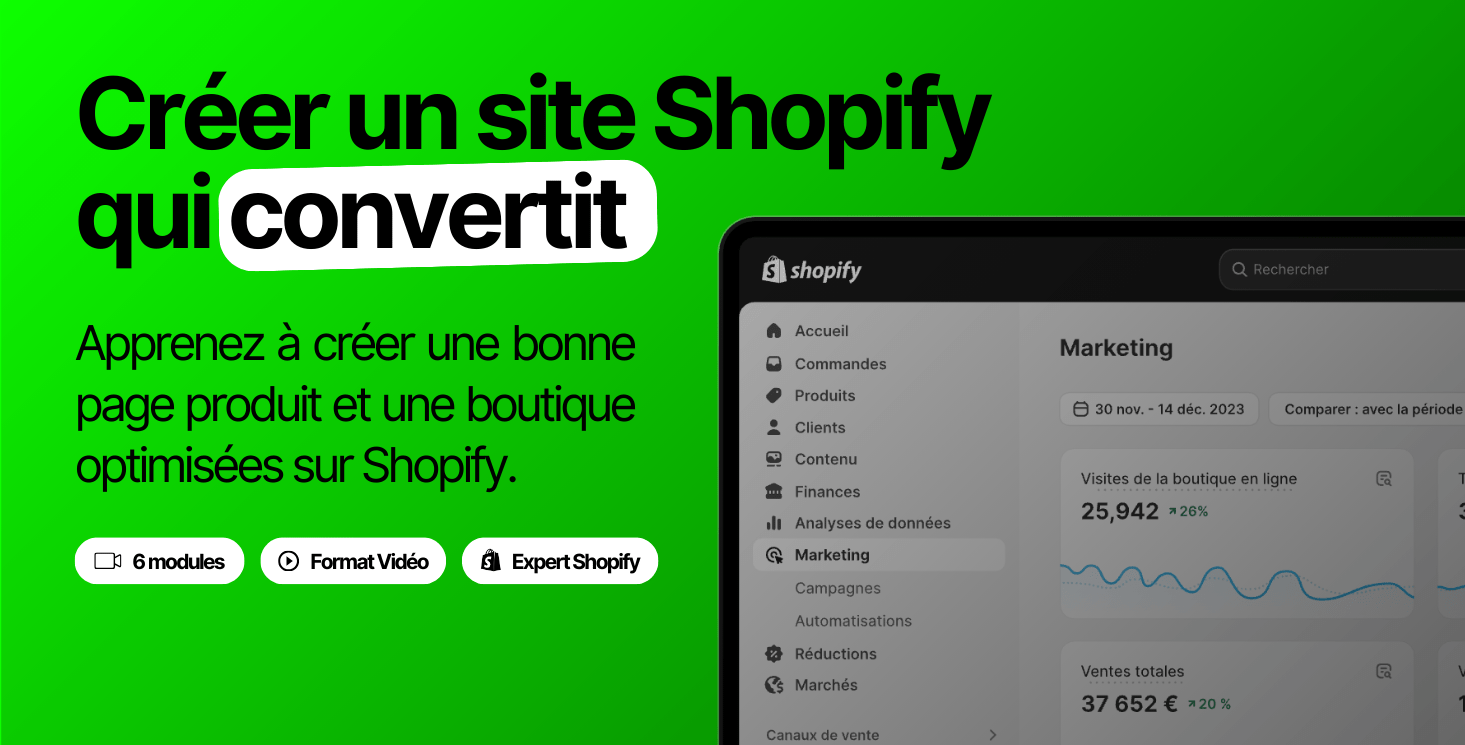 Creer une boutique Shopify qui convertit